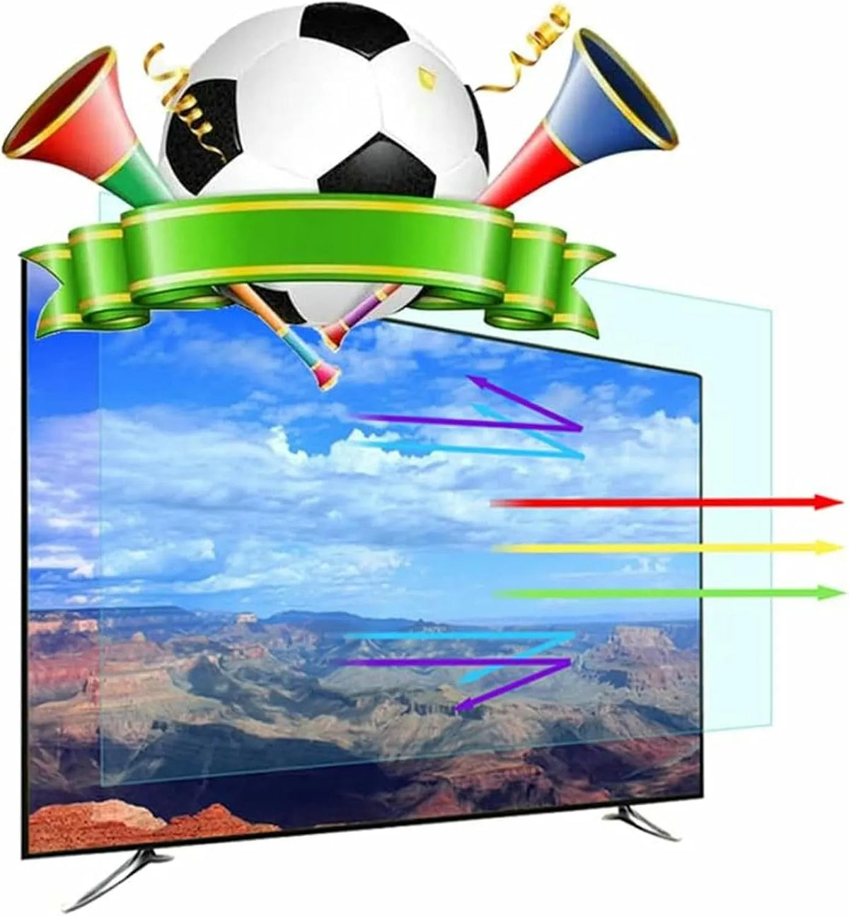 Smart TV, 85 Zoll, 1831 x 1049 mm, 1831 × 1049, Fernseher, 77inch 1722x993mm, 1722 x 993 mm, 82 Zoll, 77 Zoll, Kristallklare Displayschutzfolie für