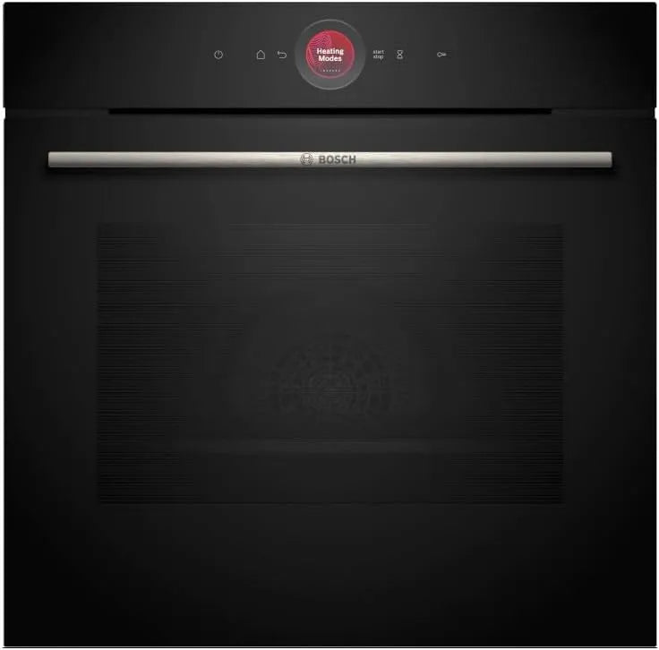 Bosch Serie 8 HBG7721B2 Backofen, 60 x 60 cm, Einbau, Touch-Bedienung, 3D-Optik, Schwarz, Farb-Touchscreen & Bedienring, 3D Heißluft, Pyrolyse &
