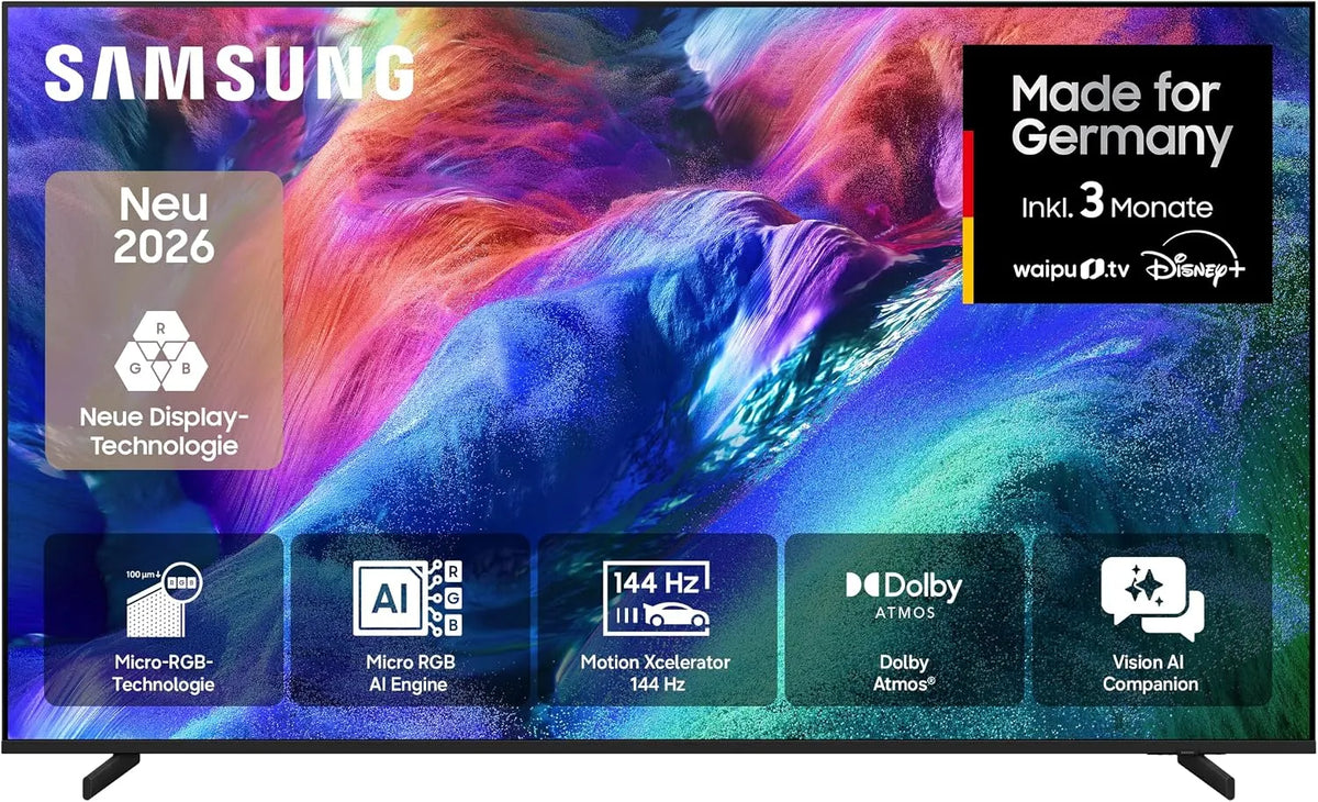 Samsung R85H Smart TV, 55 Zoll, 144 Hz, Fernseher, 4K UHD, HDR, Dolby Audio, Dolby Atmos, 138, Motion xcelerator 144Hz, Gaming Hub, AI Companion für