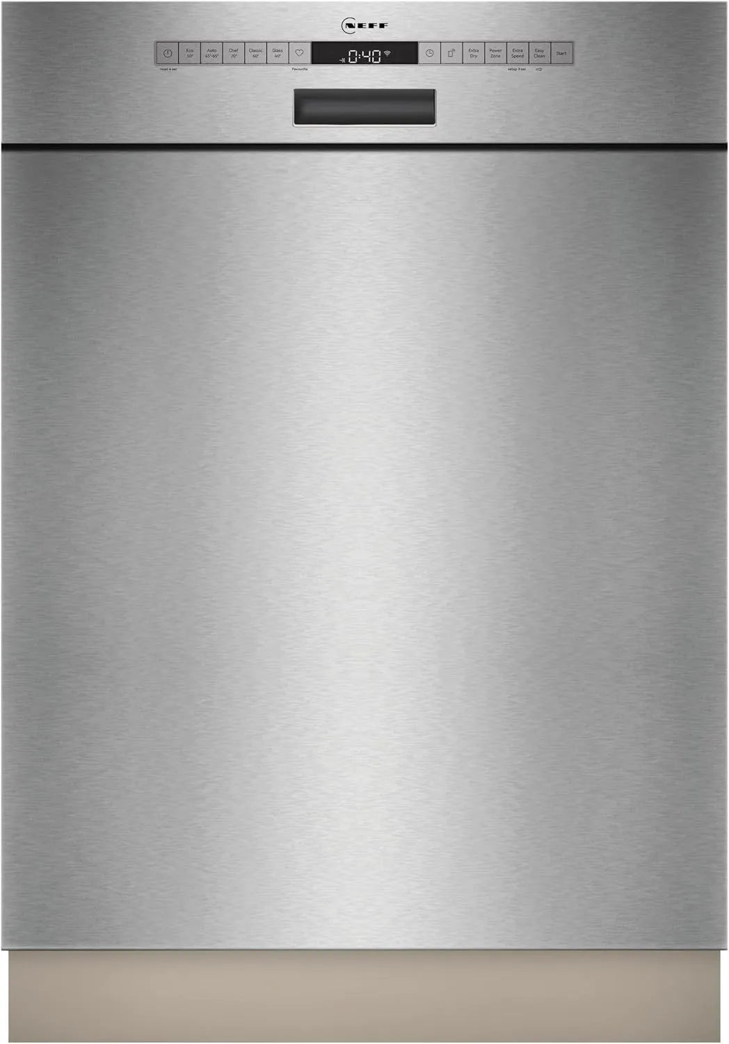 NEFF S125HCS03E Geschirrspüler, 60 cm, Edelstahl, NEFF N 50 Smarter Unterbau-Geschirrspüler 60 cm Edelstahl S125HCS03E