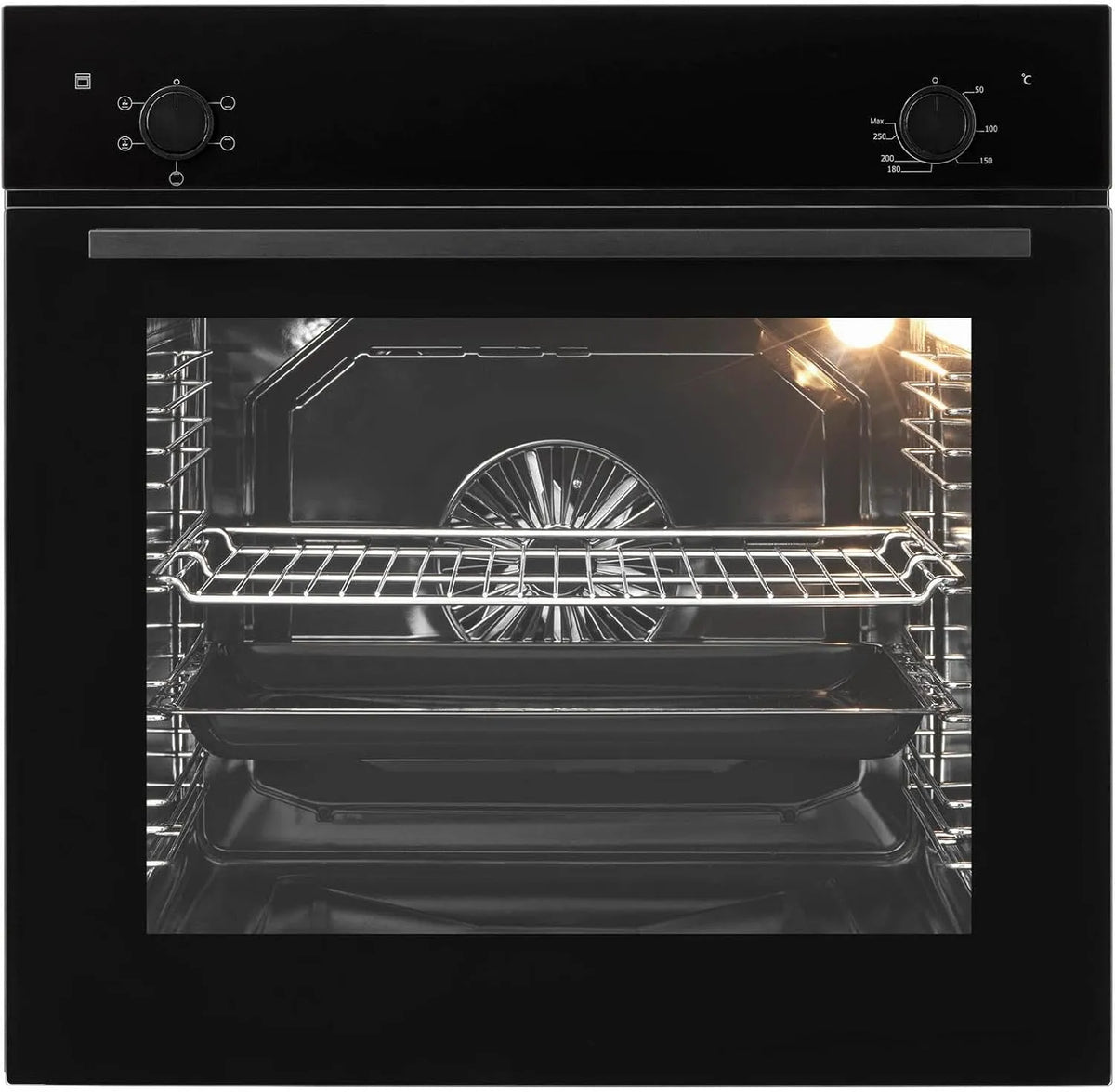 Backofen, 80 L, Einbau, autark, versenkbare Knebel inkl, Oranier Einbau Backofen - Elektro-Ofen autark mit 6 Programmen