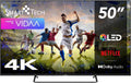 Smart TV 50QV02K, 50 Zoll, Fernseher, 4K UHD, QLED, Smart Tech 50QV02K QLED Fernseher 50 Zoll VIDAA Smart TV 4K UHD Auflösung