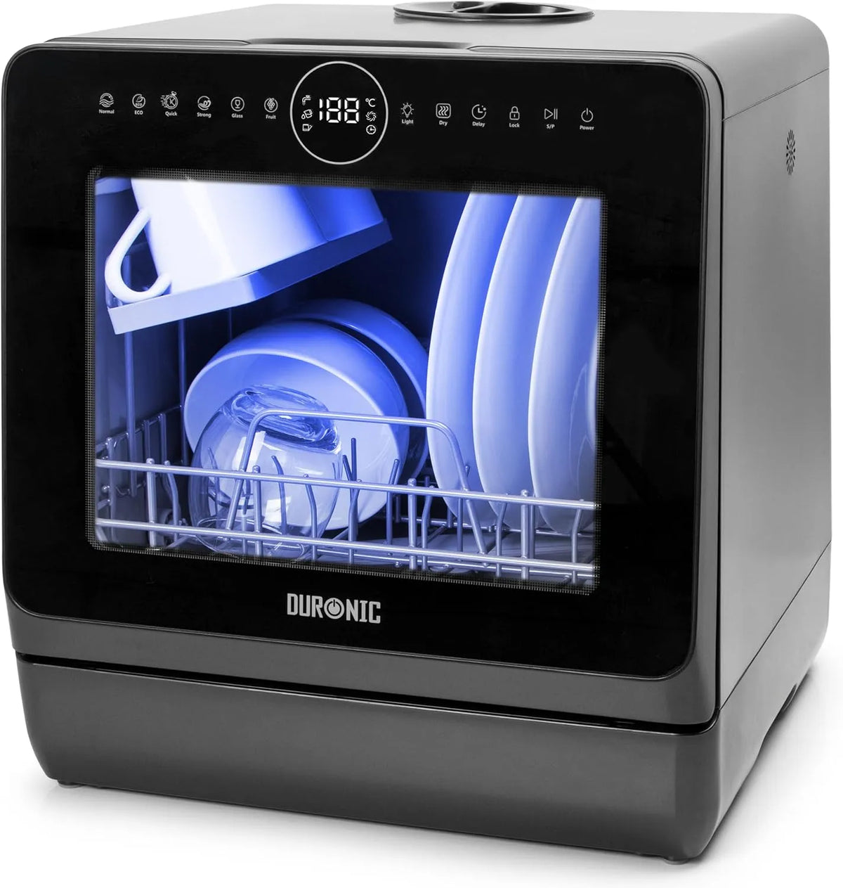 Geschirrspüler, Spülmaschine, Duronic DW5, Mini Geschirrspüler für bis 4 Personen