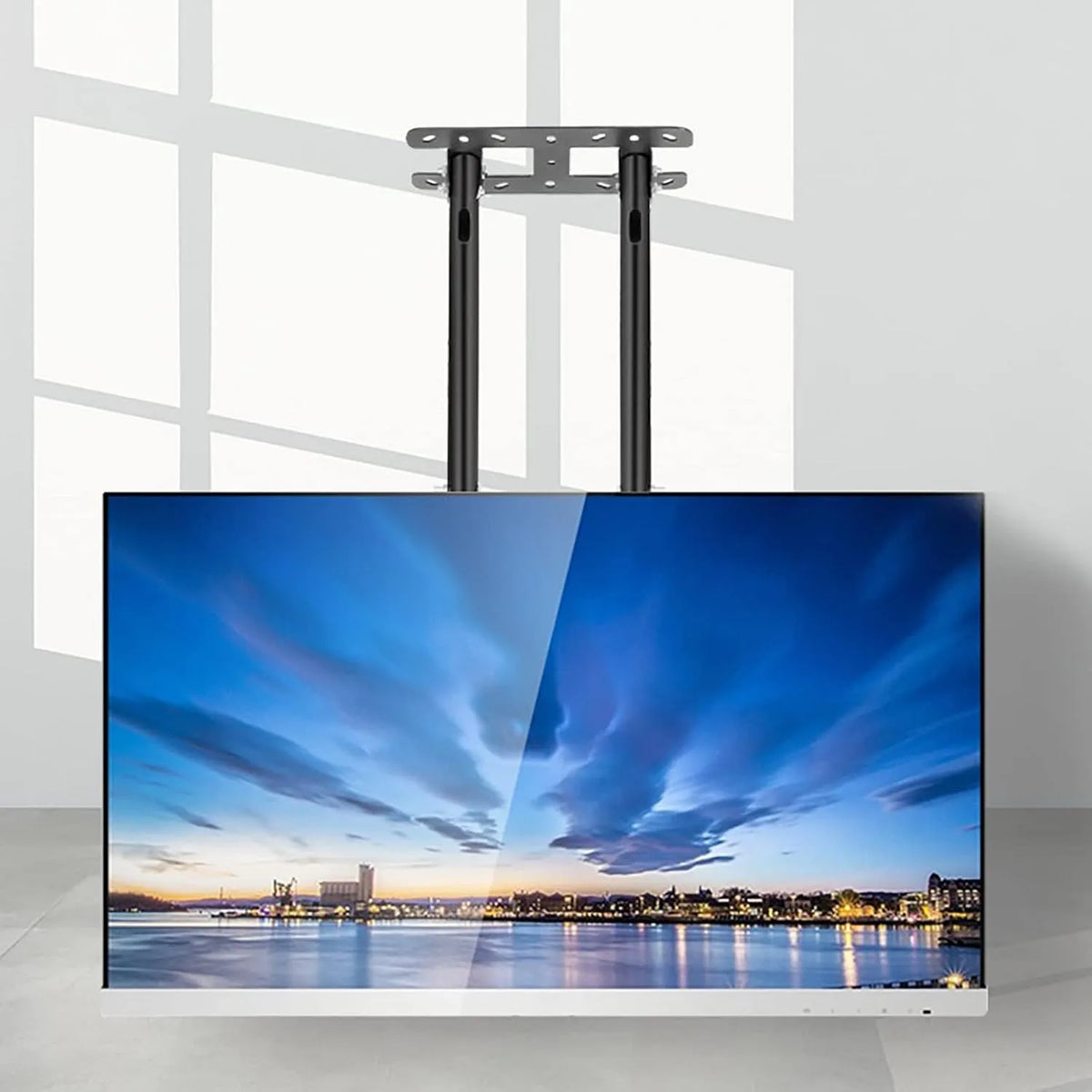 Smart TV, 100 Zoll, 1150 x 600 mm, 1150 × 600, Fernseher, neig- und schwenkbar, robuste Doppelstangenkonstruktion, einfache Montage