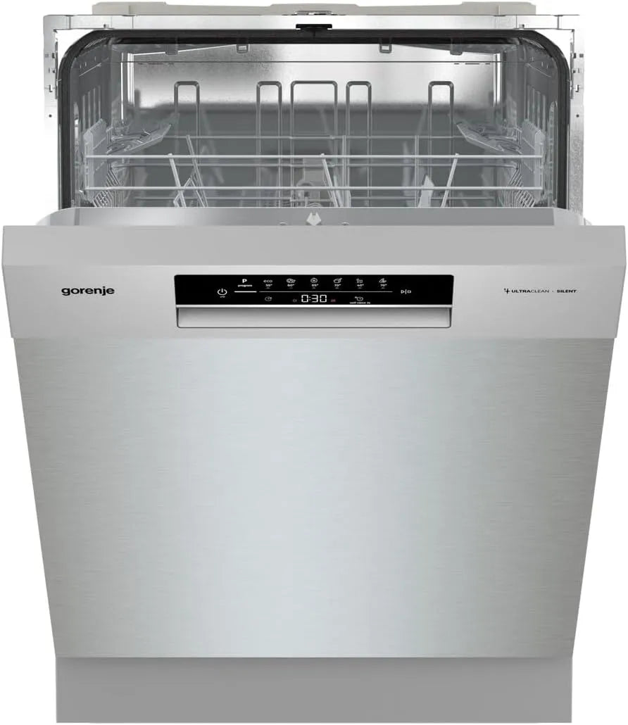 Gorenje GU642E90x breite, 13 Geschirrspüler, 6 Programme, aquaStop, Grau, 59, 9 breite, 13 Maßgedecke, Unterbaugerät, Ecoprogramm, Höhenverstellbar