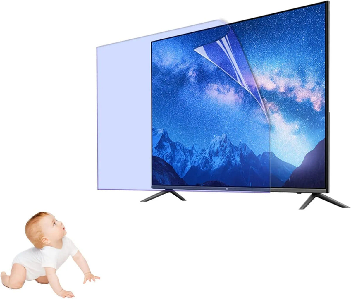 Samsung Monitor, 77 Zoll, Blau, Anti Scratch TV Screen Guard, LG etc, Clear, 77 Inc, Monitor Anti Blue Light Screen Protector Film, Entlastet die