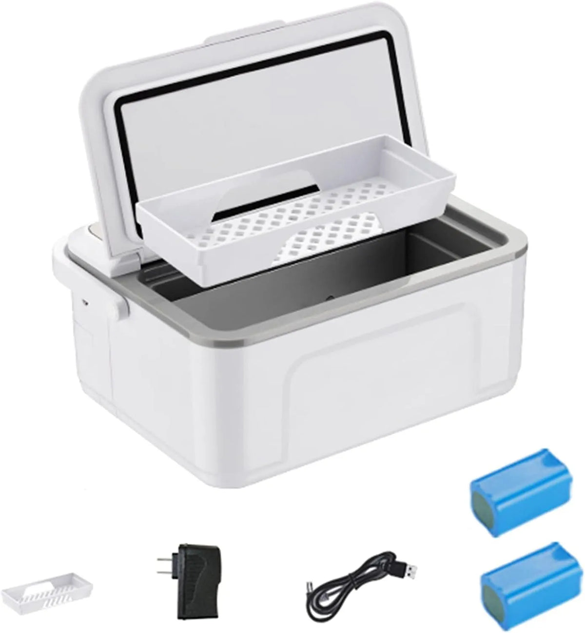 Elektrische Kühlbox 2xBattery, tragbar, Medikamenten- und Insulintransport, mobile Kühlbox, 2-8 Grad Medizin-Kühlbox, Color: 2xBattery, für Diabetes