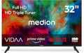 Smart TV, 32 Zoll, Fernseher, HDR, Triple-Tuner DVB-T2, S2, Full HD, PVR-Aufnahme, MD 832102, MEDION 80 cm, HBO Max, VIDAA Store, DAZN, MagentaTV