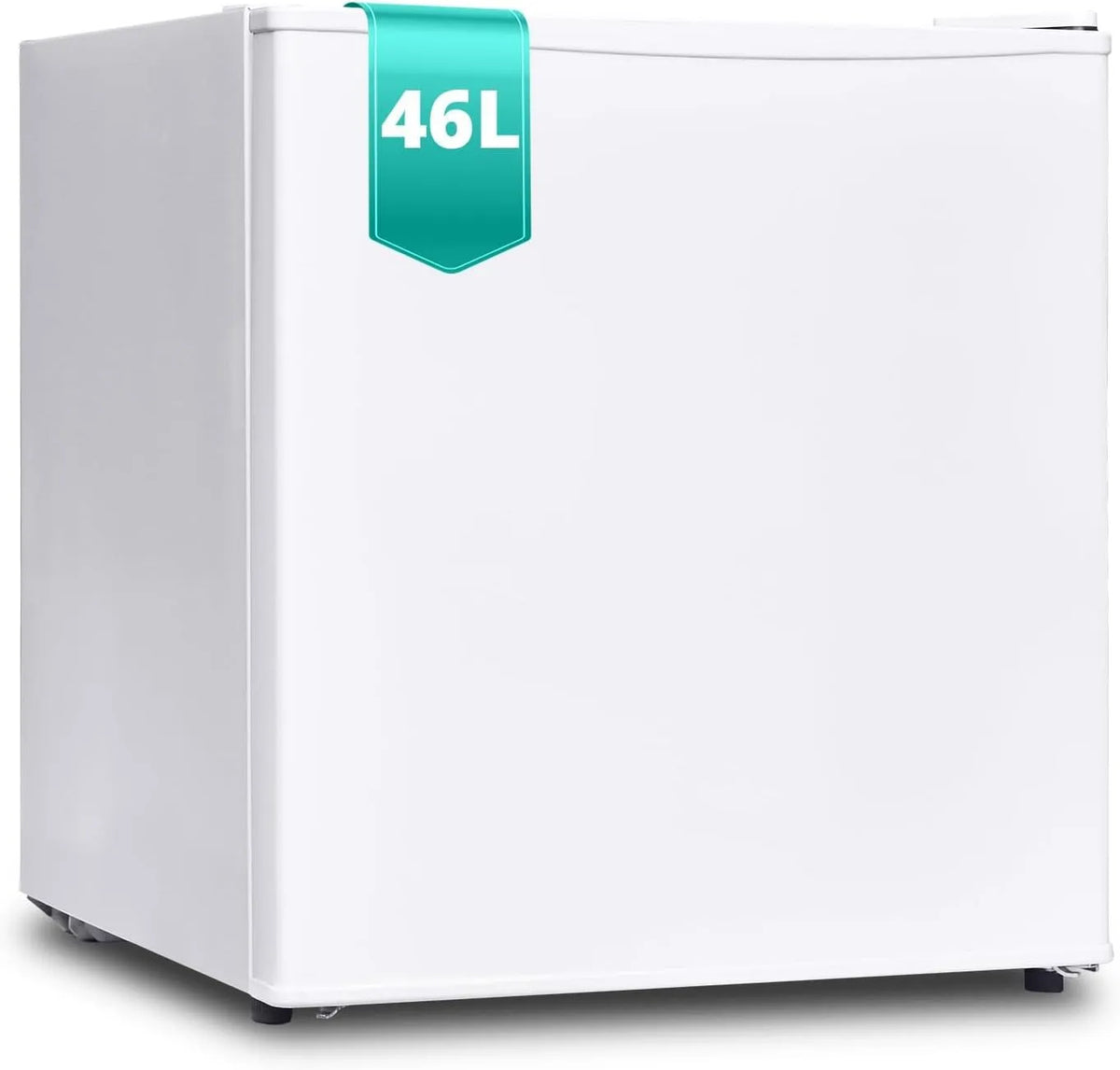 Kühlschrank 6-Stufen, 45 L, 0 bis 10 °C, 39 dB, Thermostat, leise, Camping, Weiß, SMETA Kühlschrank 45L, mit wechselbarem Türanschlag für Zuhause Büro