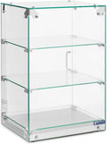 Catering Kuchenvitrine 60 l 3 Ebenen Buffetvitrine Kuchenvitrine Gastro Tortenvitrine Panoramavitrine, Royal RCKV-03-N