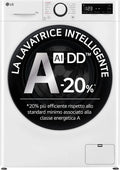 LG F4R3013NSWB Waschmaschine, 13 kg, Energieklasse A, freistehend, Dampf, Weiß, Klasse A-20%, 1400 Umdrehungen, Dampfwäsche, Smart Diagnosis, Serie R3