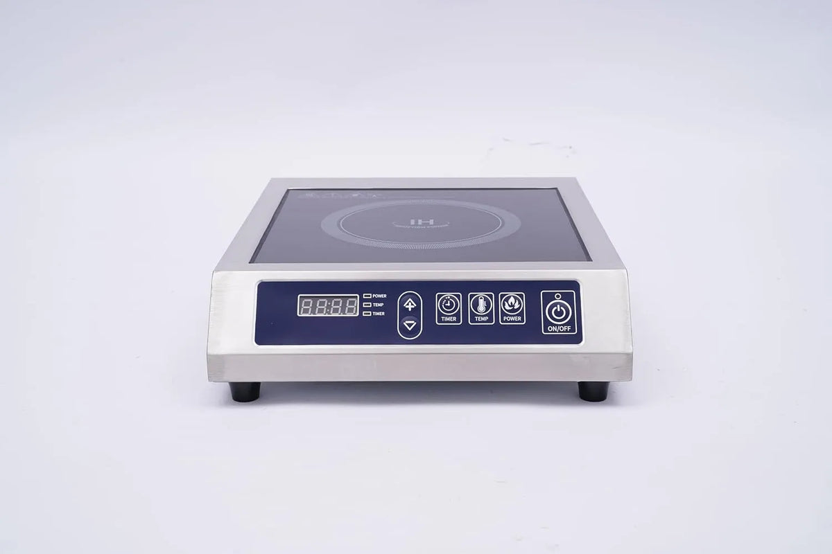 Modell 24H, 24H Timer Induktionskochplatte Edelstahl, 3500W Gewerblicher Induktionsherd