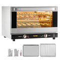 VEVOR Elektrischer Pizzaofen, 58 x 55 x 40 cm, 47 L, 1600 W, Timer, Grill, kompakt, VEVOR Mini Backofen, Handschuhe und Essenstablett, Pizzabackofen