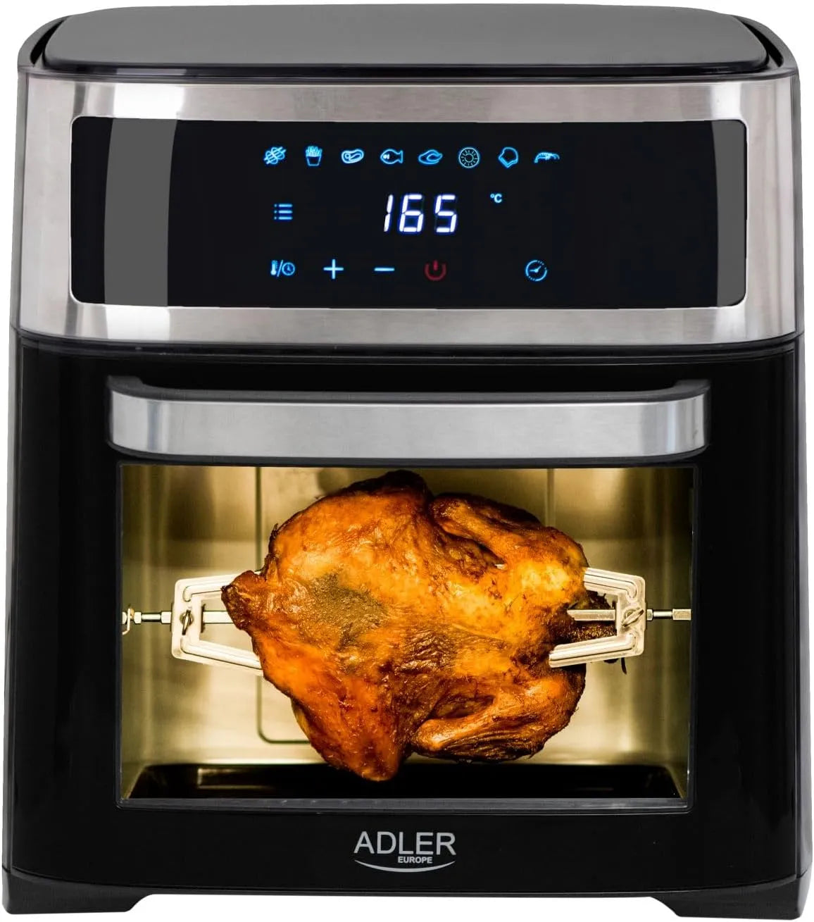 Backofen, 13 L, 2500 W, LCD-Display, Heißluftfritteuse mit LCD-Anzeige, Minibackofen mit 8 Programmen