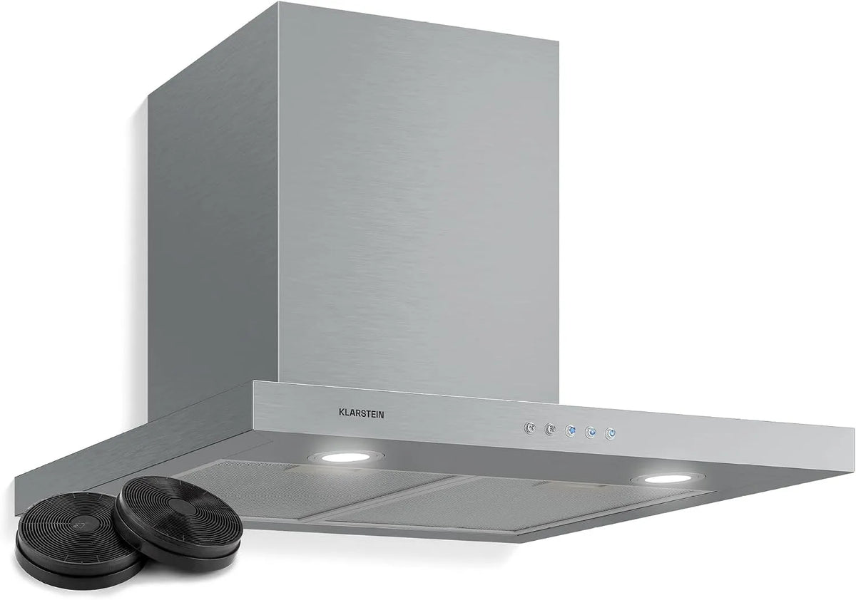 Klarstein Dunstabzugshaube, 60 cm, 640 m3/h, 64 dB, Küchenhaube, LED-Beleuchtung, Digitalanzeige, Edelstahl, Silber, 60 cm Breite, Abzugshaube mit 3