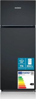 Severin 165L, Kühl-Gefrierkombination, 165 L, Kühlschrank mit Gefrierfach, Kühlen Gefrieren 40L, Höhe 143, 4 cm