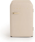 Kühlschrank, 56x54x84cm, 2 Temperaturzonen, CREATE/RETRO FRIDGE 83, Griff Gold, 98W, 2 Ablagen, niedriger Verbrauch, Flaschenhalter