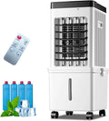 Luftkühler 3-In-1, 27x23x60cm, 15 L, Transportrollen, Timer, 3 Geschwindigkeiten, großer Wassertank, 4 Rollen, 5h Timer, 15l Wassertank, Digitale