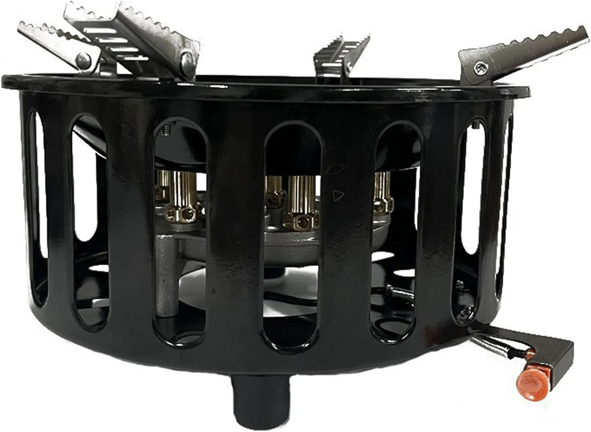 Produkt kompatibel mit verschiedenen Töpfen, Gasherd mit starker Feuerkraft, tragbares Design für Outdoor-Grill, inklusive Aufbewahrungstaschen