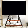 TV-Möbel, 85 Zoll, Transportrollen, Höhenverstellbarer Fernsehständer, Trägt Bis zu 60 Kg, Mobiler TV Ständer, Rollender TV Standfuss mit Medienablage