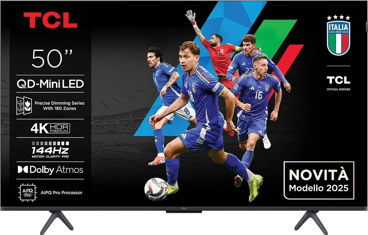 TCL 50C69K Smart TV, 50 Zoll, 144 Hz, Fernseher, 4K UHD, QLED, TCL 50C69K TVC 50' 4K QLED MINILED 144HZ TVSAT/AUDIO ONKYO