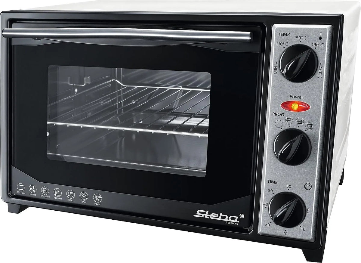 Backofen U.2, 20 L, Weiß, Steba KB 27 U.2 Backofen mit Drehspieß und Umluft, 20 Liter