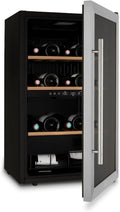 Weinkühlschrank CAVCD32, 80 L, 5 bis 18 °C, Glas, Einbau, Edelstahl, UV-Schutz, 32 Conversationsflaschen, thermodynamisches System