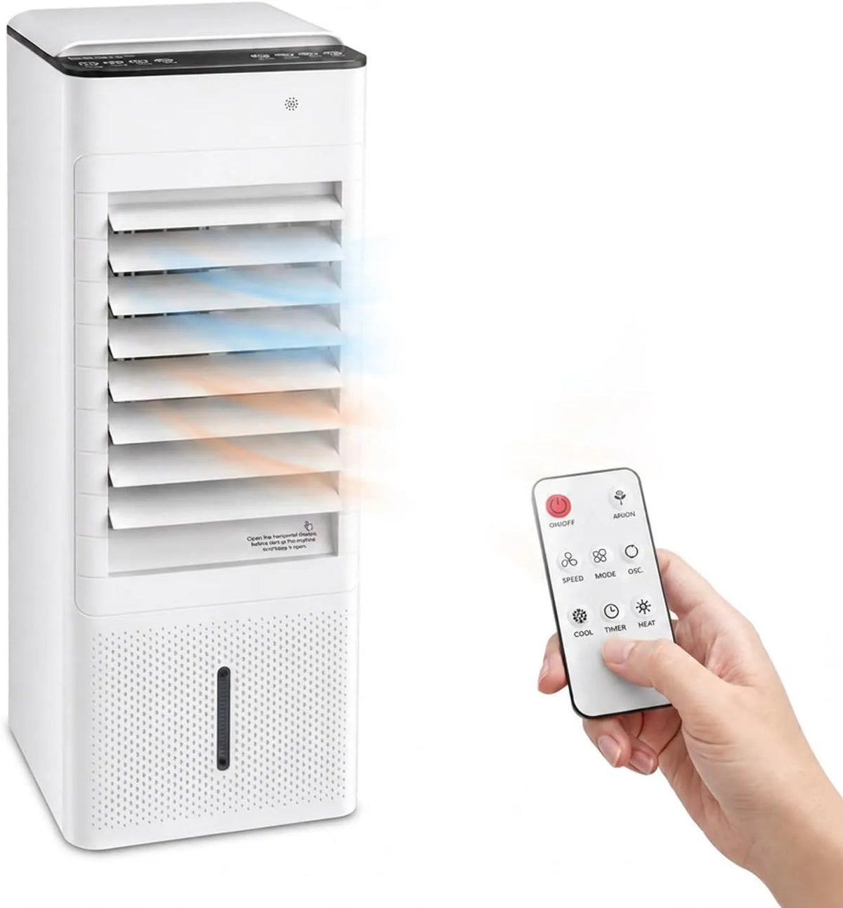 Klimaanlage, 61 x 32 x 33 cm, 2000 W, Tragbare 3-in-1, ideal für Räume bis 80 m2, Luftentfeuchter, einfach zu bewegen
