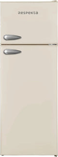 Respekta KS144VC Kühlschrank, 213 L, 145 x 54 cm, Gefrierfach, Schnellgefrieren, automatisches Abtauverfahren, in creme, höhenverstellbare Füße