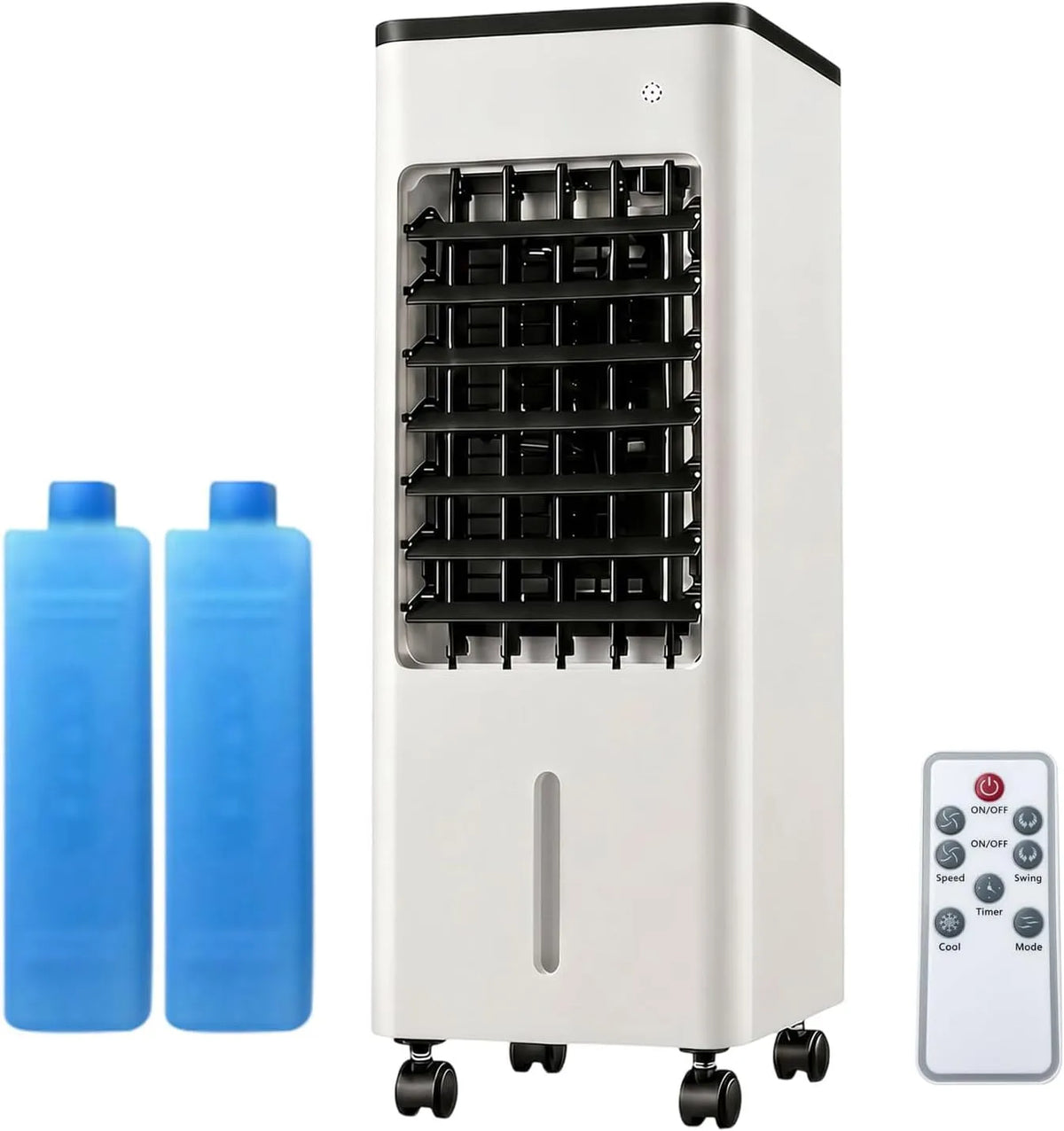 Klimaanlage, tragbar, leise, Schwarz, Ventilator mit Wasserkühlung, Portable Air Conditioner, Verdunstungskühler, Evaporative Air Cooler