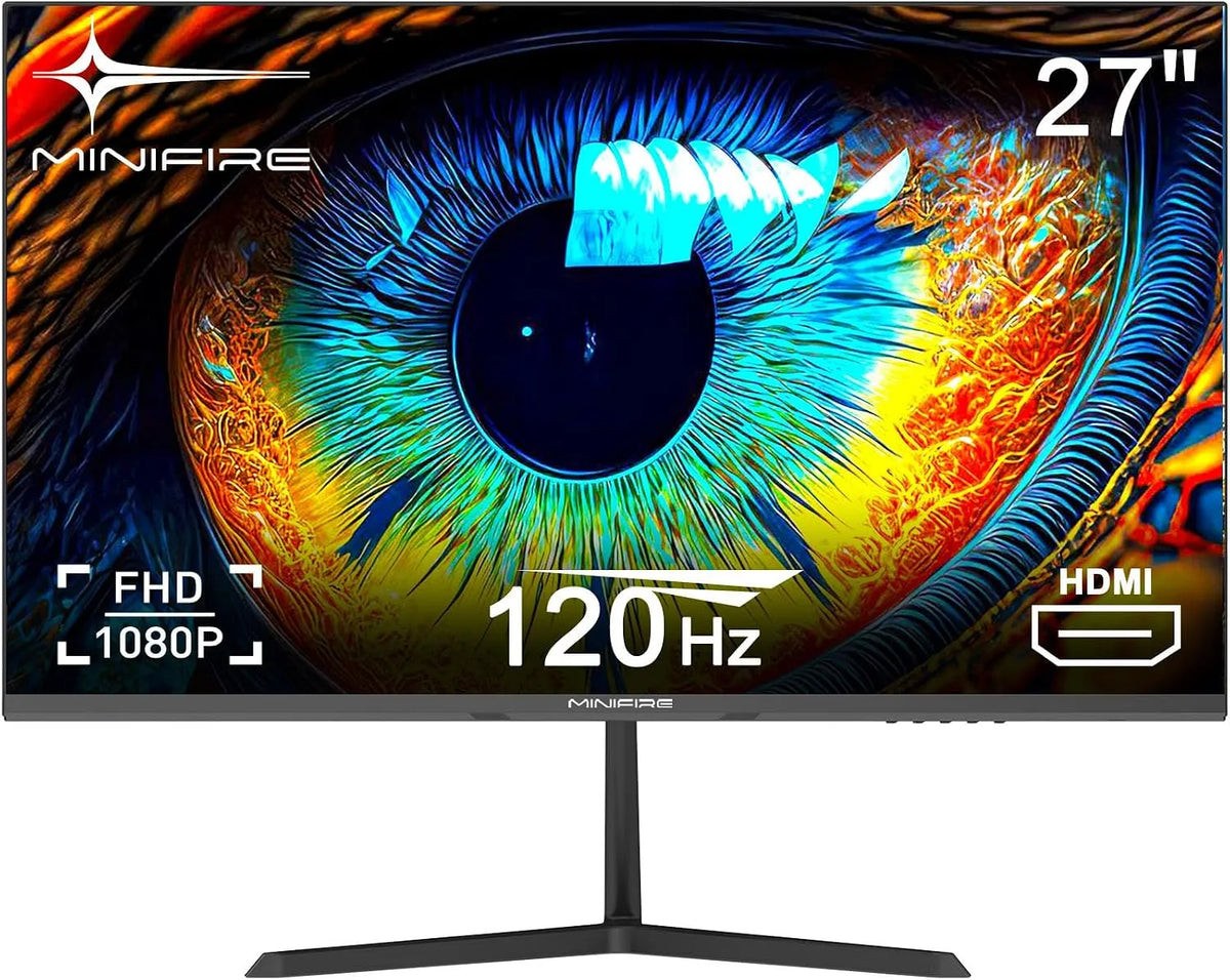 Monitor, 120 Hz, Minifire 27-Zoll MF27x3AL, Full HD, IPS-Panel, HDMI, USB, USB-C & HDMI 1.4