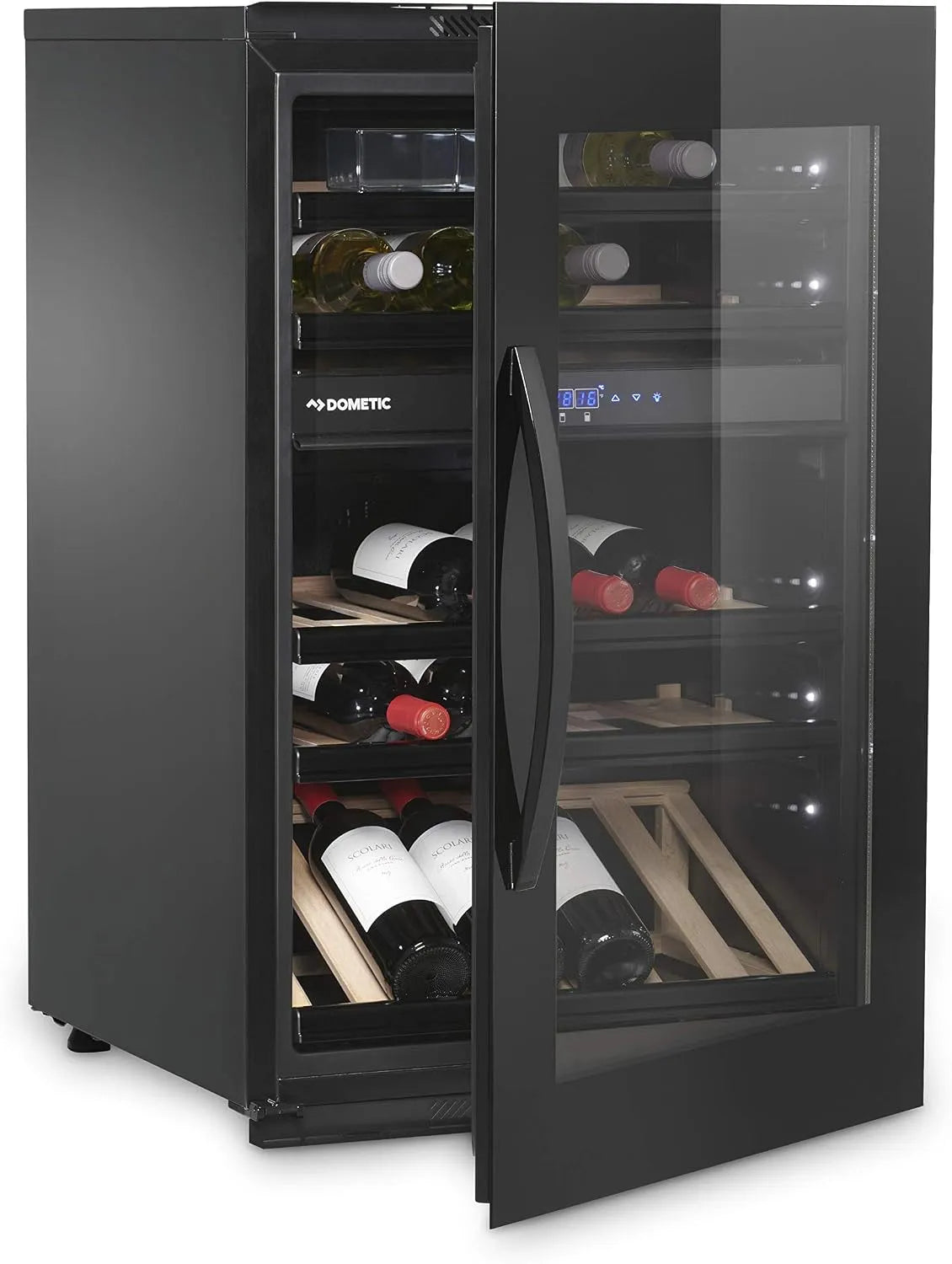 Weinkühlschrank, 49 Flaschen, DOMETIC E49FGB, Glas, Einbau, rahmenlos