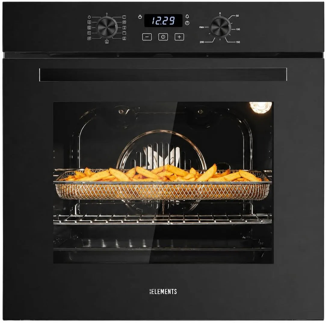 Elektrischer Pizzaofen, 60 cm, 73 L, Einbau, Steam Clean, Pizza Funktion, 3000 Watt, Digitaldisplay, 73 Liter, Heißluft