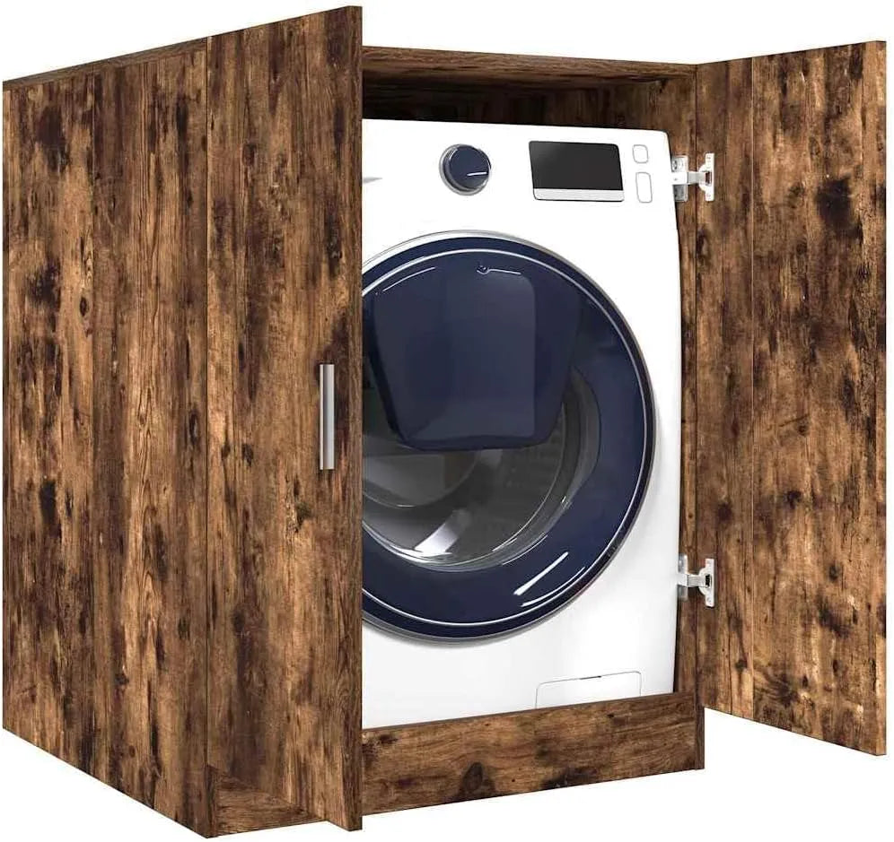 Waschmaschine, 71x71, 5x91, 5 cm, Waschmaschinenschrank Räuchereiche Holzwerkstoff 71x71